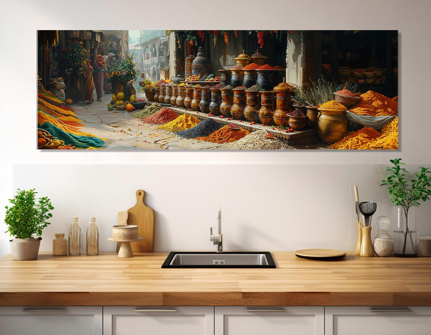 Spices Canvas Print – Indian Wall Art | Kitchen Wall Decor | Framed & Ready to Hang