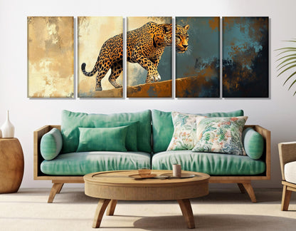 Leopard Canvas Print – Abstract Leopard Painting | Gallery Wrapped Cotton Canvas, Ready to Hang