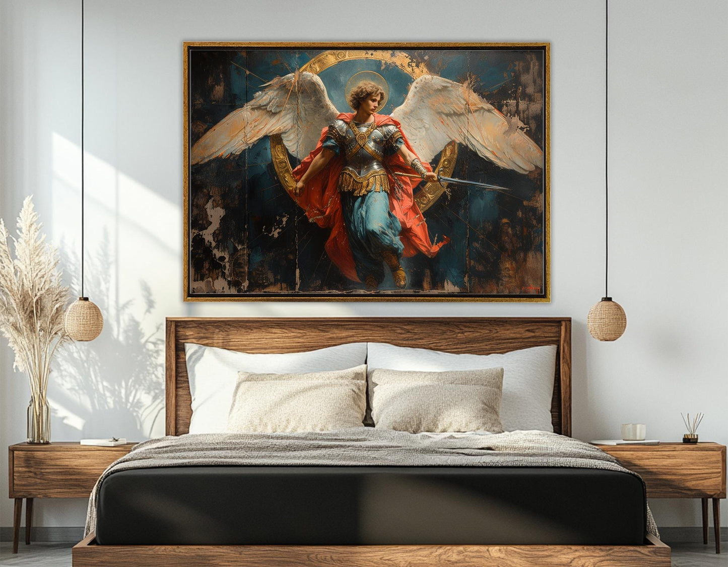 Saint Michael Canvas Print - Christian Wall Art | Ready to Hang Gallery Wrapped Canvas