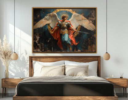 Saint Michael Canvas Print - Christian Wall Art | Ready to Hang Gallery Wrapped Canvas