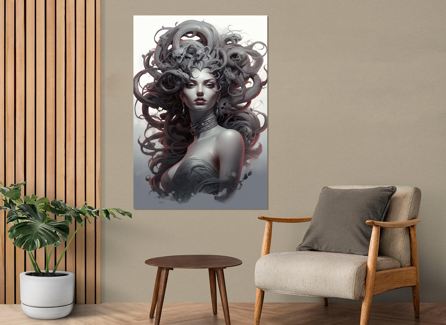 Medusa Gorgon Canvas Print – Greek Mythology Art | Framed Floating Frame Canvas