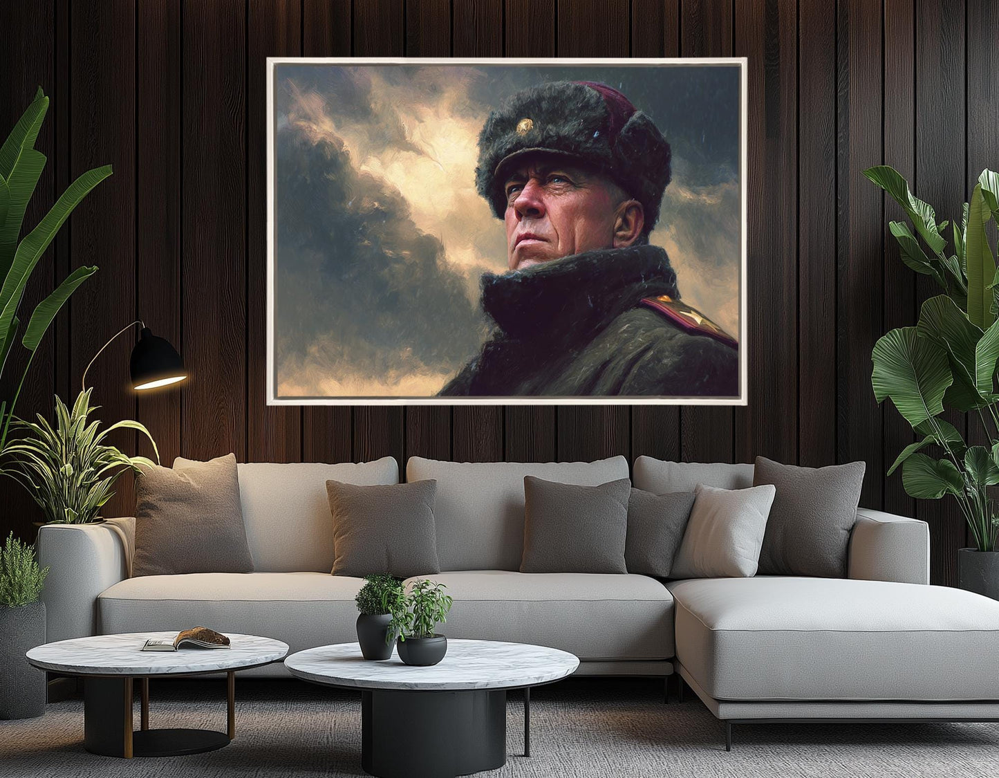 Georgy Zhukov Canvas Print – Framed Floating Frame | Museum Style WW2 Wall Art