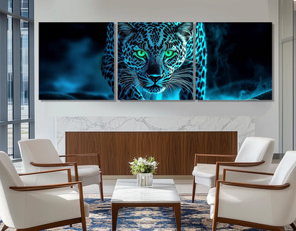 Leopard Canvas Print – Large Framed Canvas Print | Abstract Leopard Painting Ready to Hang