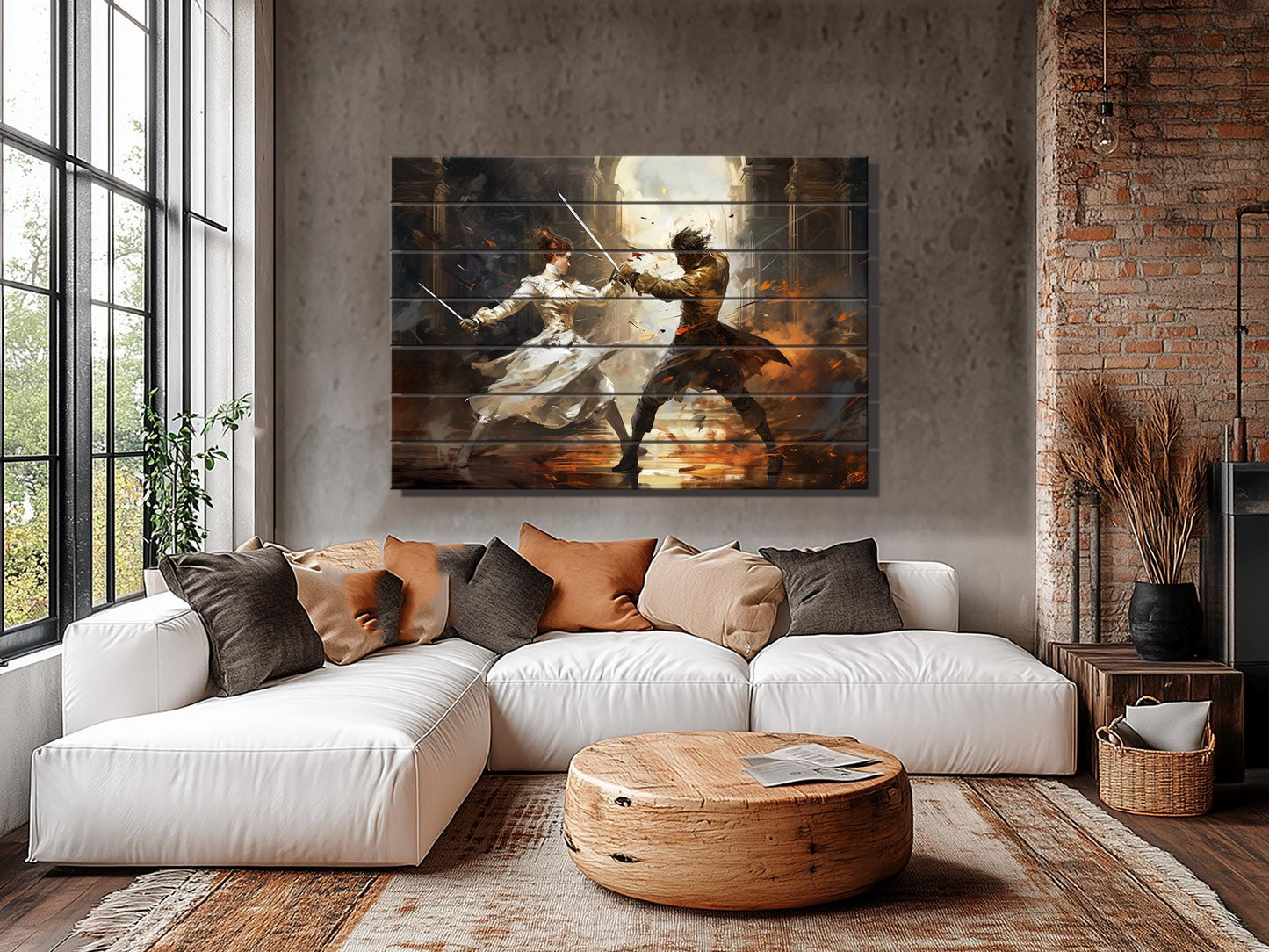 Wood Wall Art – Vintage Fencing Wall Art | Rustic Wood Plank Artwork Gift