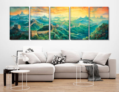 Great Wall of China Canvas - Framed Canvas Print | Ready to Hang Asian Wall Decor