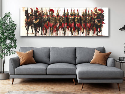 King Leonidas Spartan Warriors Print on Wood