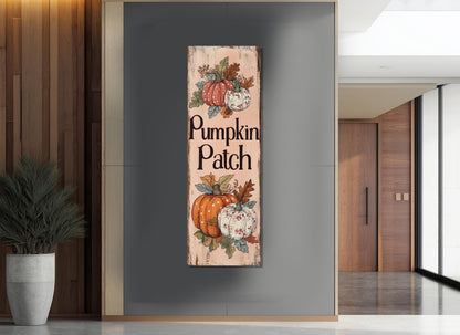 Pumpkin Patch Canvas Print – Rustic Fall Wall Art | Framed & Ready to Hang