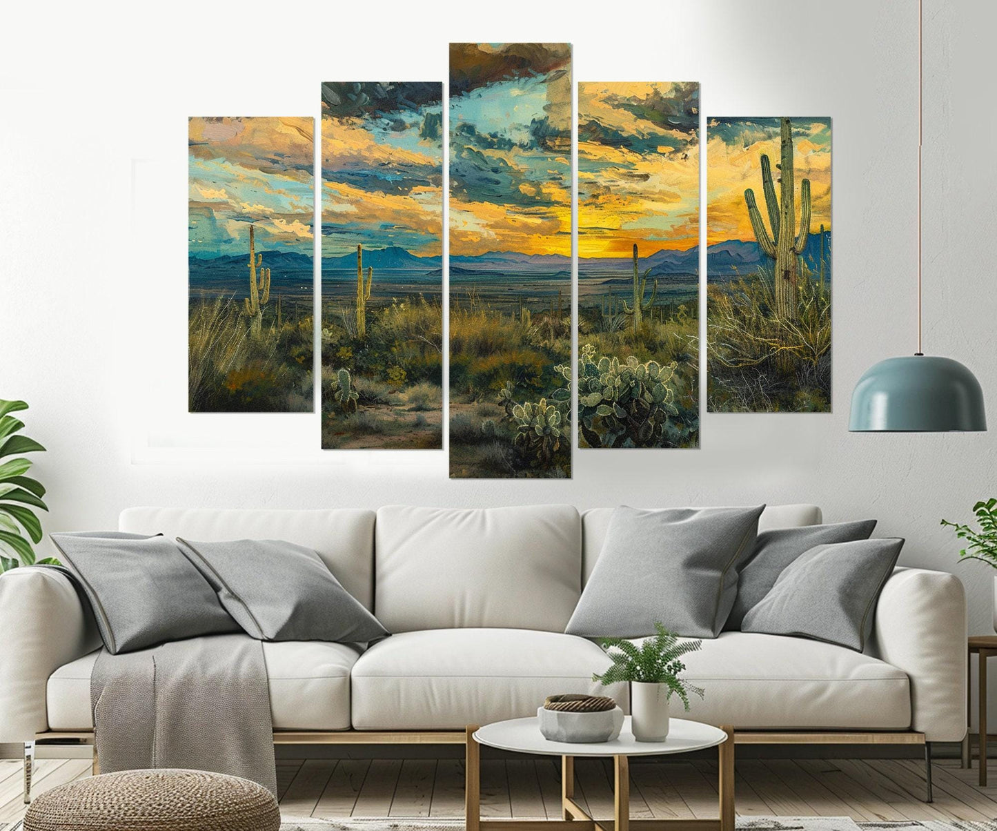Sonoran Desert Canvas Print – Abstract Arizona Wall Art | Framed & Ready to Hang