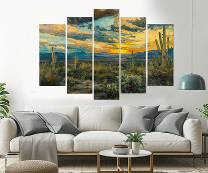 Sonoran Desert Canvas Print – Abstract Arizona Wall Art | Framed & Ready to Hang