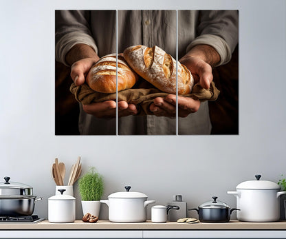Bread Canvas Print – Bakery Wall Art | Framed Canvas Print Ready to Hang
