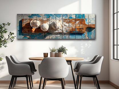 Rustic Kitchen Wall Art – Farmhouse Wood Plank Baker Print with Natural Texture