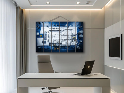 Wood Wall Art - Architect Wall Decor | Project Print on Wood | Office Building Decor