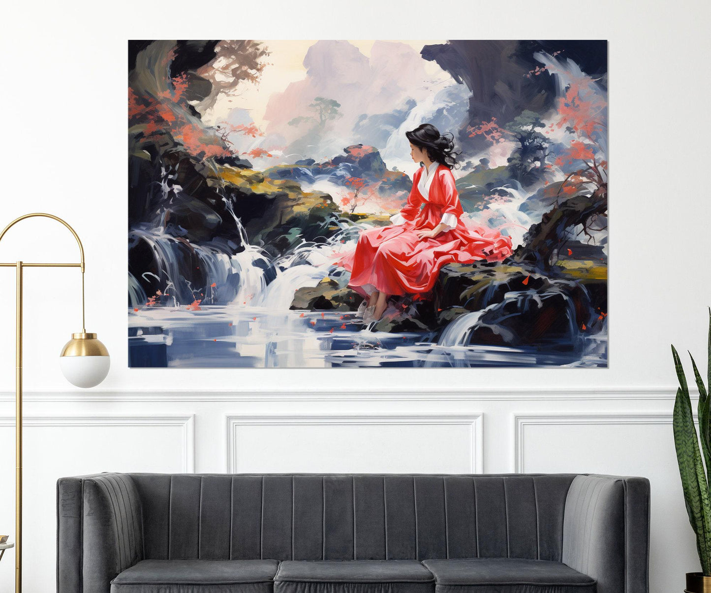 Japanese Wall Art – Abstract Japanese Canvas Print | Framed Canvas Art Ready to Hang