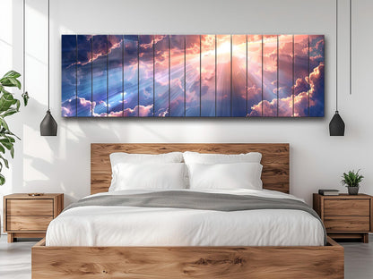 Religious Wood Wall Art | Peaceful Angel Print on Wood | Rustic Farmhouse Decor