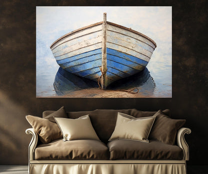 Old Fishing Boat Canvas – Vintage Boat Print | Framed Canvas Print Ready to Hang