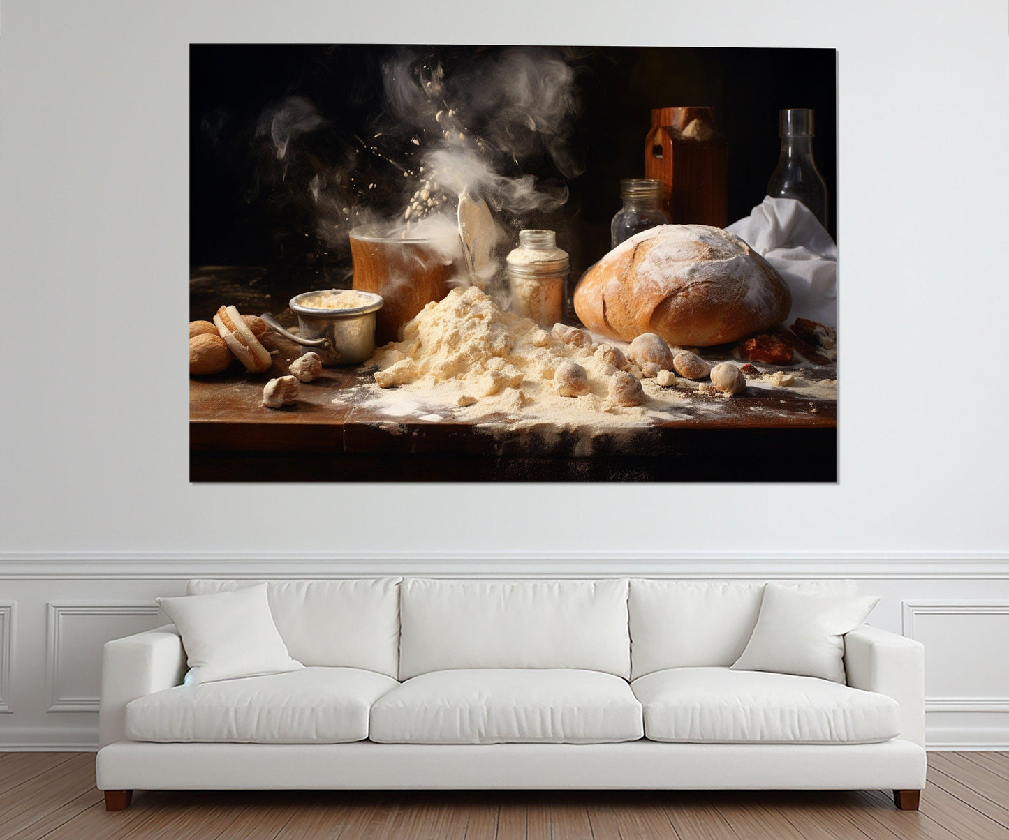 Bakery Wall Decor – Bread Canvas Print | Framed Kitchen Baking Art Gift