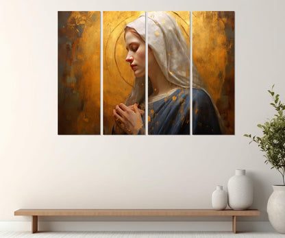 Virgin Mary Canvas Print – Religious Wall Art | Framed & Ready to Hang