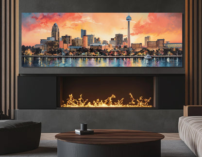 San Antonio Canvas Print - Abstract City Skyline Art | Framed Ready to Hang