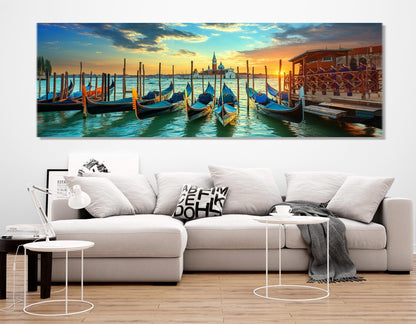Venice Canvas Print – Vintage Gondola Painting | Ready to Hang Framed Art