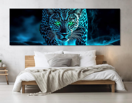 Leopard Canvas Print – Large Framed Canvas Print | Abstract Leopard Painting Ready to Hang