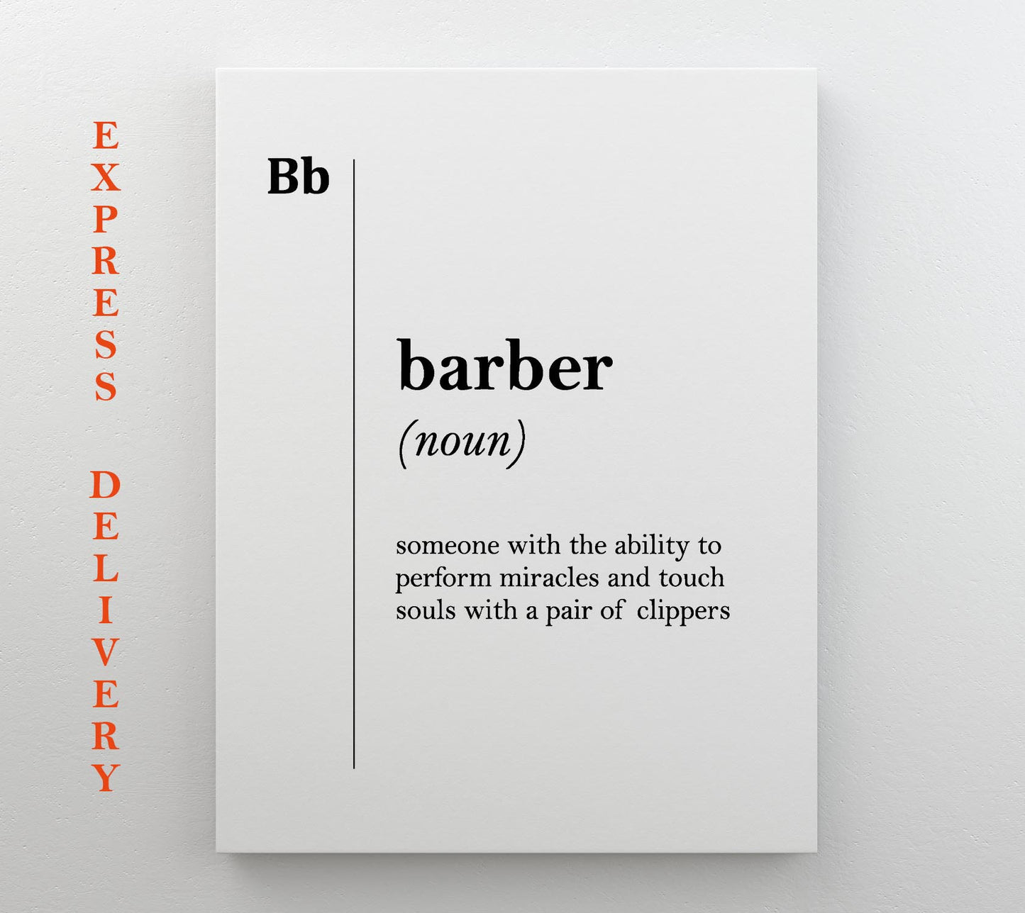 Barber Canvas Print – Professional Barbershop Wall Art | Ready to Hang Cotton Canvas