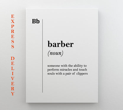 Barber Canvas Print – Professional Barbershop Wall Art | Ready to Hang Cotton Canvas