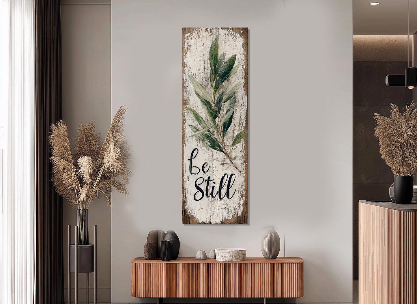 Rustic Canvas Print – Framed Canvas Art | Be Still Wall Decor Ready to Hang