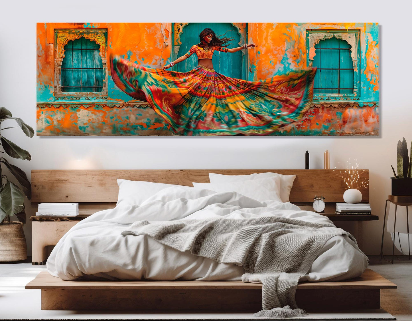 Indian Woman Canvas Print – Large Rajasthan Wall Art | Framed Cotton Gallery Canvas