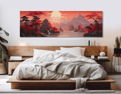 Japanese Landscape Canvas - Scenic Cotton Canvas Print | Ready To Hang Wall Art