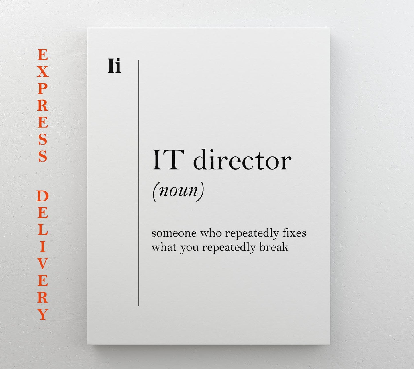 IT Director Canvas Print – Framed Gallery Wrapped Wall Art | Ready to Hang