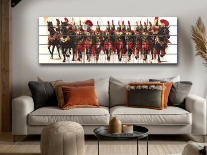 King Leonidas Spartan Warriors Print on Wood