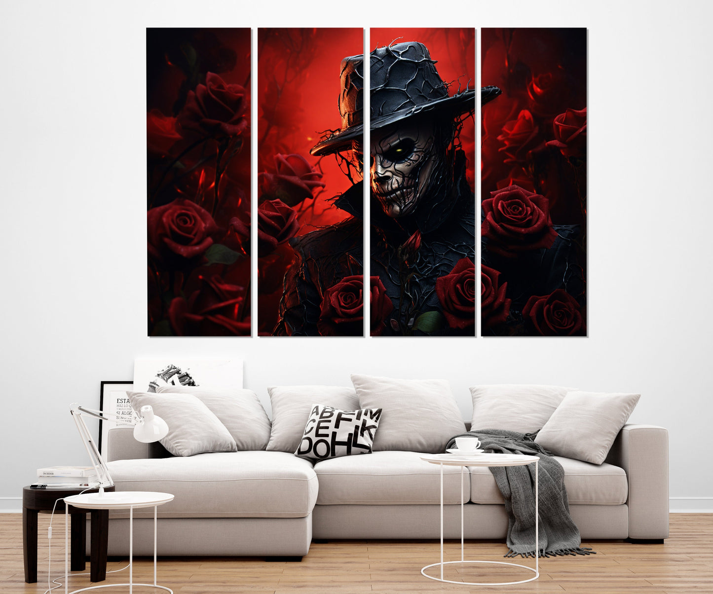 Horror Wall Art - Dark Academia Canvas | Framed Gothic Artwork Ready to Hang