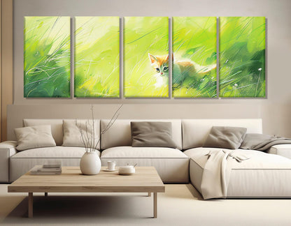 Kitty Canvas Print - Framed Cotton Canvas Painting | Ready to Hang Art