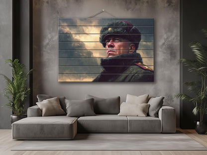 Georgy Zhukov WW2 Print on Wood