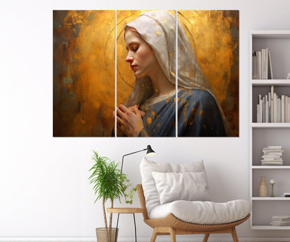 Virgin Mary Canvas Print – Religious Wall Art | Framed & Ready to Hang