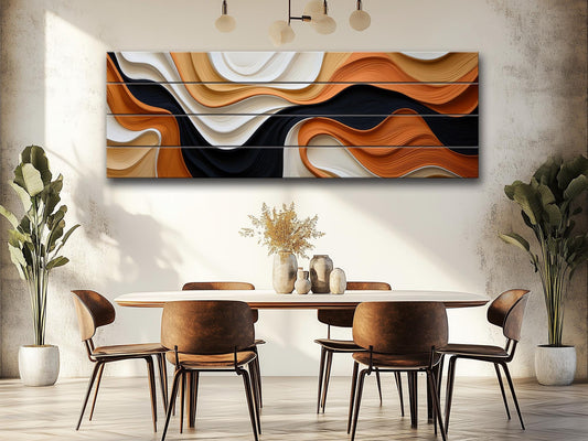 Abstract Art Print | Natural Wood Wall Art With Unique Wood Grain & Fade Resistant Colors