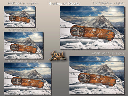 Snowboard Wall Art – Rustic Wood Wall Decor | Winter Cabin & Resort Gift