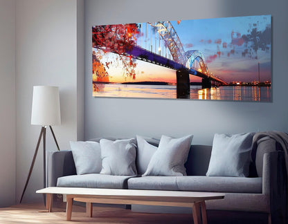 Hernando de Soto Bridge Canvas Print, Memphis Wall Art, Framed and Ready to Hang