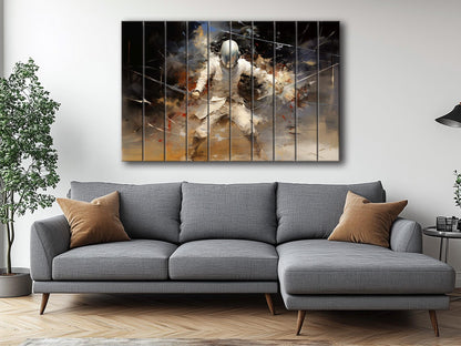 Rustic Fencing Wall Art – Natural Wood Plank Print | Abstract Fencing Decor Gift