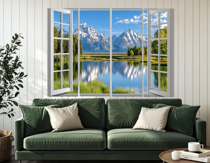 Grand Teton Canvas Print – Ready to Hang Cotton Canvas with Floating Frame | Wyoming Wall Art