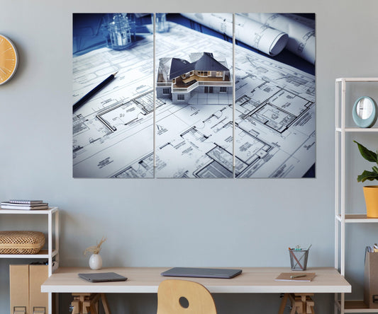 Architect Wall Art – Modern Architect Canvas Print | Ready to Hang Framed Decor