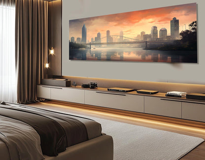 Jacksonville Canvas Print – Framed Abstract Sunset Art | Ready to Hang Wall Decor