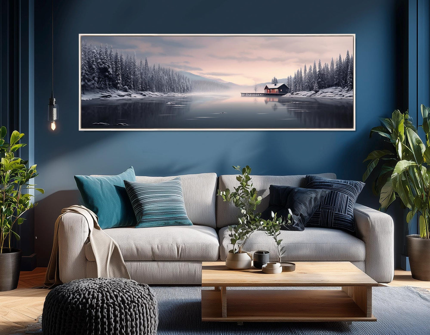 Norwegian Winter Canvas - Framed Canvas Wall Art | Snowy Nature Print Decor