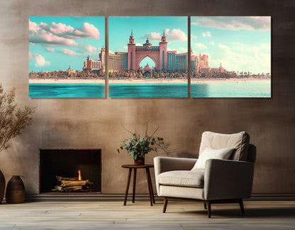 Dubai Wall Art - Framed Dubai Canvas Print | Ready to Hang Modern Cityscape