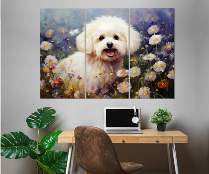 Cute Dog Canvas Print - Framed Canvas Art | Vet Office Decor & Groomer Gift