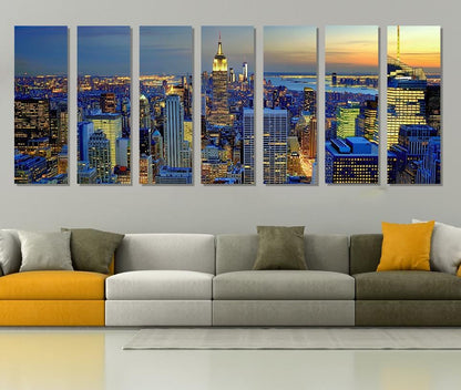 New York Wall Art – Extra Large NYC Skyline Canvas | Framed, Ready to Hang