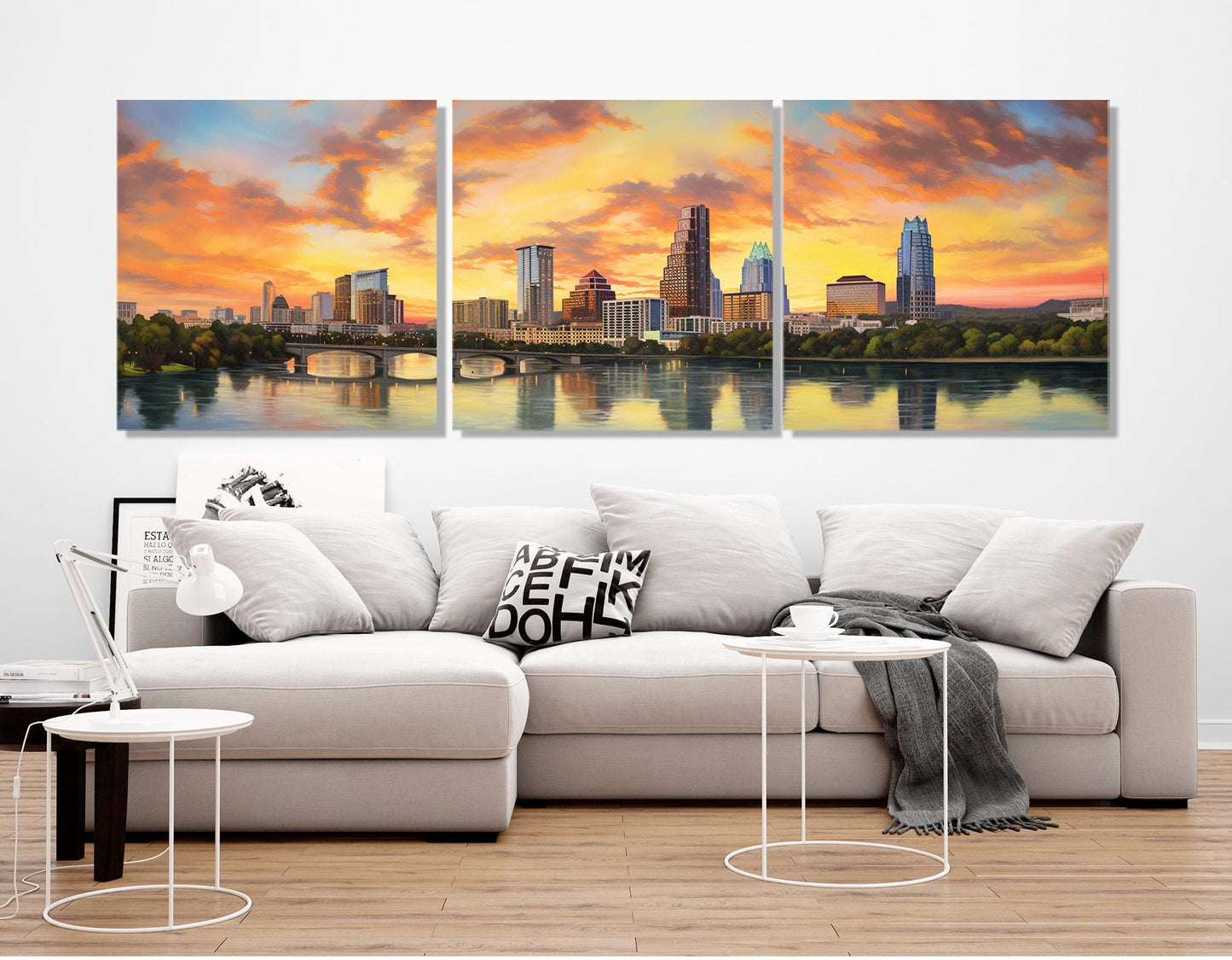Austin Sunset Canvas Print – Large Abstract Austin Wall Art | Framed & Ready to Hang