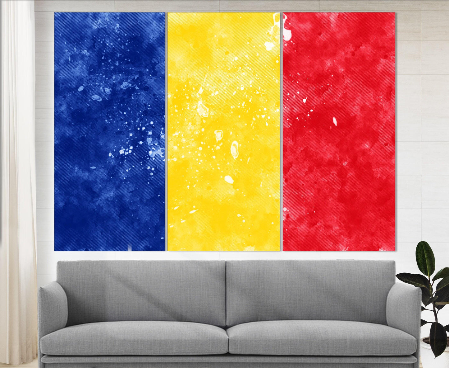 Romania Flag Canvas Print - Framed Romania Wall Art | Ready to Hang Cotton Canvas