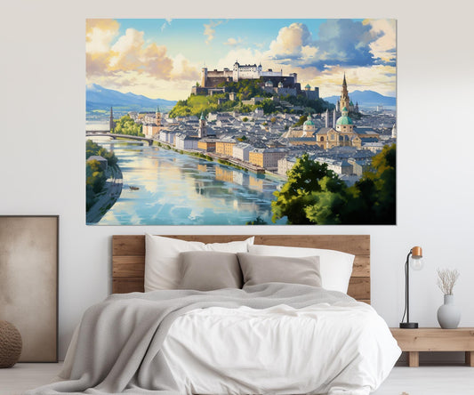 Salzburg Canvas Print – Abstract Wall Art | Framed & Ready to Hang, High Quality Cotton Canvas