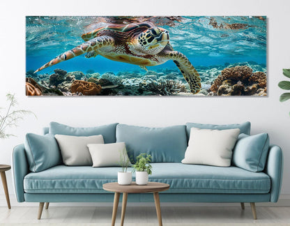 Sea Turtle Canvas Print - Framed Canvas Art | Ready to Hang Wall Decor